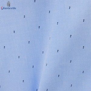 Giantextile Fashion Men’s Shirt 100% Cotton Blue Small Dot Print Long Sleeve Casual Shirt For Men GTCW200045G1
