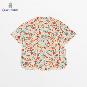 Giantextile High Quality Women’s Wear Summer 100% Viscose Floral Print Fashion Casual Women’s Fashion Tops GTCW200090G1