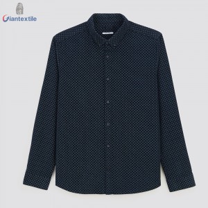 Giantextile Good Quality Men’s Shirt Geometric Print 100% Cotton 28W Corduroy Long Sleeve Casual Shirt For Men GTCW200126G1