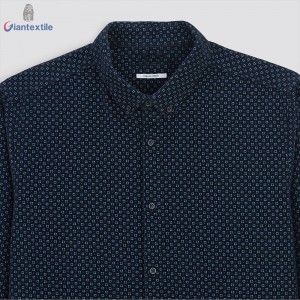 Giantextile Good Quality Men’s Shirt Geometric Print 100% Cotton 28W Corduroy Long Sleeve Casual Shirt For Men GTCW200126G1