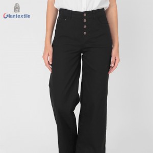 Giantextile OEM Supplier Fashion Ladies Two Colors Options Solid Long Pants Cotton Polyester Spandex Superior Pants for Women  GTCW200166G1/GTCW200166G2