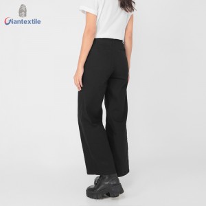 Giantextile OEM Supplier Fashion Ladies Two Colors Options Solid Long Pants Cotton Polyester Spandex Superior Pants for Women  GTCW200166G1/GTCW200166G2