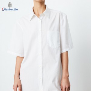 Giantextile Daily Wear 100% Cotton White Solid Casual Women Long Dress For Women GTCW200180G1