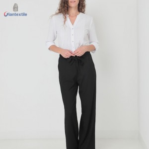Giantextile New Design Women’s 2 Color Options Solid Seersucker Good Quality Casual Women’s Fashion Tops GTCW200458G1