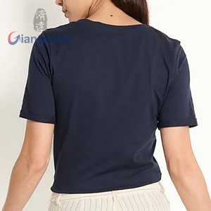Giantextile New Fashion Women’s Solid Top Trendy Stylish Short Sleeved 66%VISCOSE 28%LINEN 6%COTTON Casual Blouses Shirts GTCW202388G1