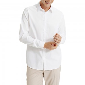 Men’s White Dress Shirt Long Sleeve Button-Down Formal Shirt Wrinkle-Resistant Regular Fit Business Casual Shirt for Office GTCW203362G1