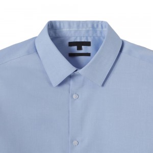 Men’s Blue Dress Shirt Long Sleeve Button-Down Formal Shirt Wrinkle-Resistant Regular Fit Business Casual Shirt for Meeting GTCW203371G1