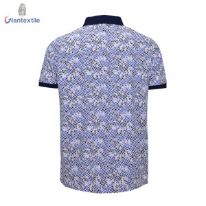 New Design Knit Polo Shirt Comfortable Premium High Quality Print Knit Short Sleeve Shirt For Men GTF000077