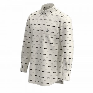 New Season Men’s Print Shirt Pure Cotton Halloween Digital Print Shirt For Men GTF000078