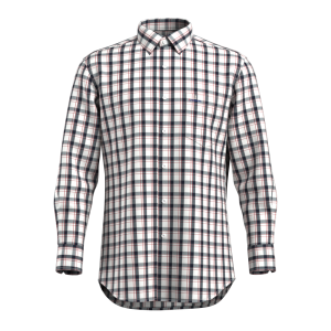 Modern Design Black Red check Shirt Bamboo fiber Check Casual Long Sleeve Sustainable Shirt for Men GTF190003