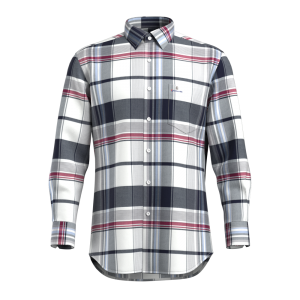 New Promotion Classic big Check Shirt 100% Cotton Casual Long Sleeve Shirt for Men GTF190006