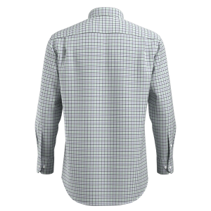 Make-To-Order High End Mini Check Shirt 100% Cotton Casual Black Blue Long Sleeve Shirt for Men GTF190007