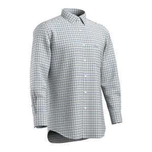 Make-To-Order High End Mini Check Shirt 100% Cotton Casual Black Blue Long Sleeve Shirt for Men GTF190007