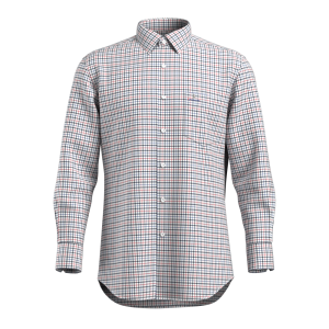 Make-To-Order High End Mini Check Shirt 100% Cotton Casual Black Red Check Long Sleeve Shirt for Men GTF190008