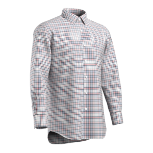 Make-To-Order High End Mini Check Shirt 100% Cotton Casual Black Red Check Long Sleeve Shirt for Men GTF190008