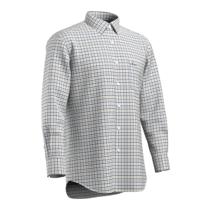 New Arrival High End Mini Check Shirt 100% Cotton Casual Black Brown Check Long Sleeve Shirt for Men GTF190009