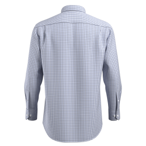 New Promotion Classic Black Blue Shirt Bamboo fiber Mini Check Casual Long Sleeve Shirt for Men GTF190010