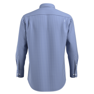 Wholesale Price Classic Blue White strip Shirt 100% Cotton Casual Long Sleeve Shirt for Men GTF190011