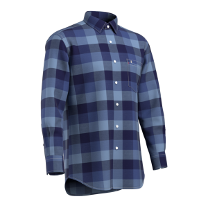 Designer big Gingham Navy Blue Check Shirt 100% Cotton Casual Long Sleeve Shirt for Men GTF190014