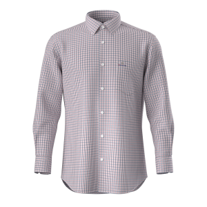 New Promotion Classic Black Red check Shirt Bamboo fiber Mini Check Casual Long Sleeve Shirt for Men GTF190015