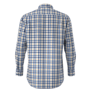 New Arrival Blue Yellow check Shirt Bamboo fiber Check Casual Long Sleeve Sustainable Shirt for Men GTF190016