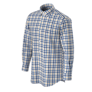 New Arrival Blue Yellow check Shirt Bamboo fiber Check Casual Long Sleeve Sustainable Shirt for Men GTF190016