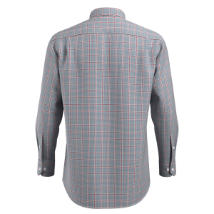 Modern Design Blue Red check Shirt Bamboo fiber Check Casual Long Sleeve Sustainable Shirt for Men GTF190017