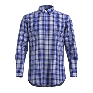 New Arrival Essential Blue check Shirt Bamboo fiber Check Casual Long Sleeve Sustainable Shirt for Men GTF190019