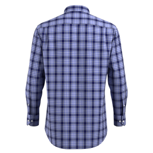 New Arrival Essential Blue check Shirt Bamboo fiber Check Casual Long Sleeve Sustainable Shirt for Men GTF190019