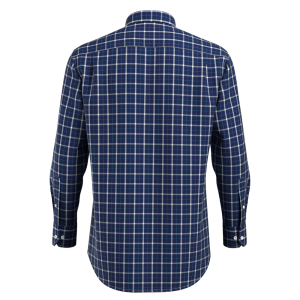 2021 New In Trend Dark Blue check Shirt Bamboo fiber Check Casual Long Sleeve Sustainable Shirt for Men GTF190022