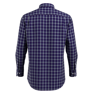 New In Trend Dark Blue Subtle check Shirt Bamboo fiber Check Casual Long Sleeve Sustainable Shirt for Men GTF190023