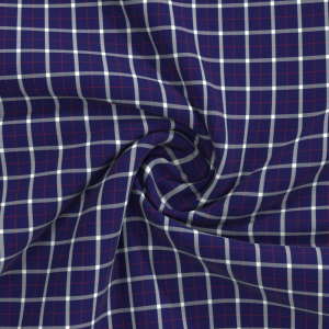 New In Trend Dark Blue Subtle check Shirt Bamboo fiber Check Casual Long Sleeve Sustainable Shirt for Men GTF190023