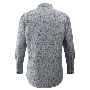 Men’s Print Shirt 100% Cotton Soft Wash Long Sleeve Flower Digital Print Shirt For Men GTF190027