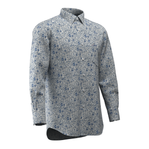 Men’s Print Shirt 100% Cotton Soft Wash Long Sleeve Flower Digital Print Shirt For Men GTF190027