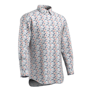 Men’s Print Shirt 100% Cotton Nice Long Sleeve Flower Digital Print Shirt For Men GTF190032