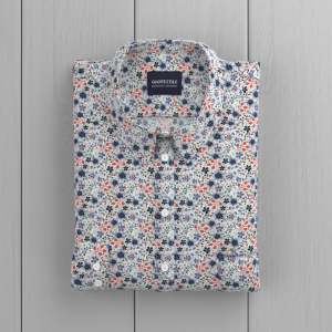 Men’s Print Shirt 100% Cotton Nice Long Sleeve Flower Digital Print Shirt For Men GTF190032