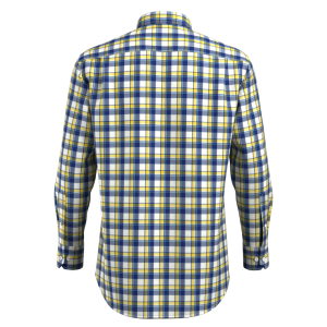 Men’s Shirt 100%Cotton Yarn Dyed Plaid Durable Comfortable Long Sleeve Casual Shirt GTF190035