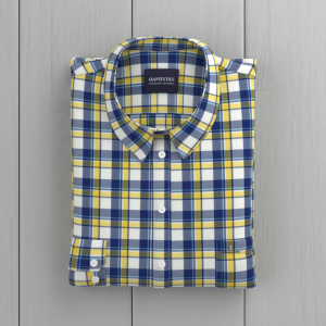 Men’s Shirt 100%Cotton Yarn Dyed Plaid Durable Comfortable Long Sleeve Casual Shirt GTF190035