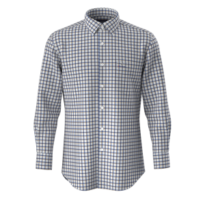 Men’s Shirt 100%Cotton Casual Durable Comfortable Shirt Nice Yarn Dyed Plaid Long Sleeve GTF190041