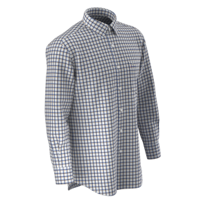 Men’s Shirt 100%Cotton Casual Durable Comfortable Shirt Nice Yarn Dyed Plaid Long Sleeve GTF190041