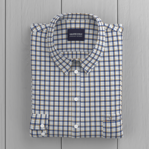 Men’s Shirt 100%Cotton Casual Durable Comfortable Shirt Nice Yarn Dyed Plaid Long Sleeve GTF190041