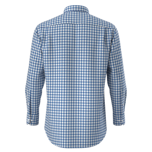 Men’s Shirt 100%Cotton Blue Yarn Dyed Plaid Long Sleeve Casual Durable Comfortable Shirt GTF190042