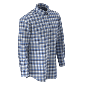 Men’s Shirt 100%Cotton One Side Peach Yarn Dyed Plaid Comfortable Long Sleeve GTF190047