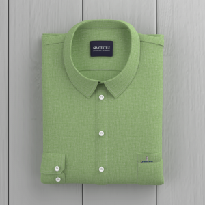 Men’s Mint Shirt Cotton Linen Blended Casual Shirt Long Sleeve Shirt For Men’s GTF190053