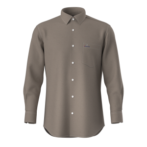 Men’s Mint Shirt Brown Cotton Linen Blended Casual Shirt Long Sleeve Shirt For Men’s GTF190055