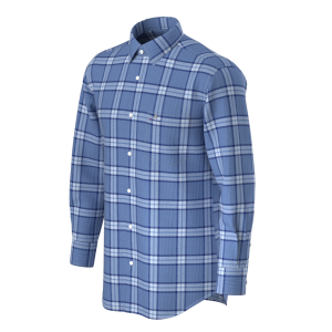 Three Colorways Slim Fit Men’s Shirt 58%Cotton 28%Tencel 14%Linen Blended Big Check Herrenhemd Work Shirt GTF190079