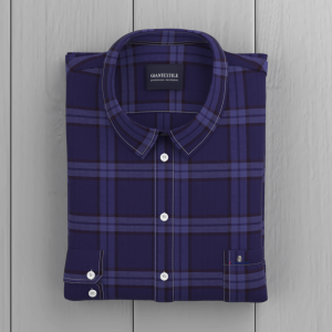 Sample Available Refined OEM Service Check Shirt Cotton Tencel Linen Blended Shirts for Men GTF190081