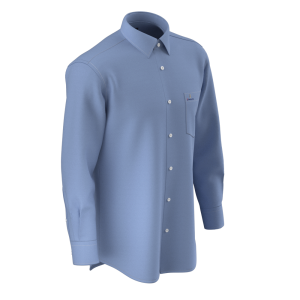 Classic Style Cleaner Look Pure Cotton Solid Blue Men’s Shirt in Good Quality Less MOQ GTF190087