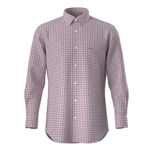 Classical Middle-Aged Menswear Mini Check Full Sleeve Men’s Shirt 100% Cotton Male’s Shirt for Dad GTF190093