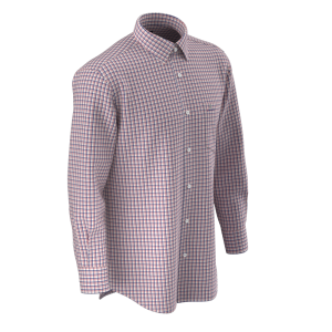 Classical Middle-Aged Menswear Mini Check Full Sleeve Men’s Shirt 100% Cotton Male’s Shirt for Dad GTF190093